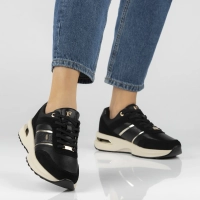 Skórzane sneakersy Filippo DP7772/26 BK czarne