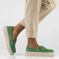 Leather shoes Filippo DP6152/24 GE green