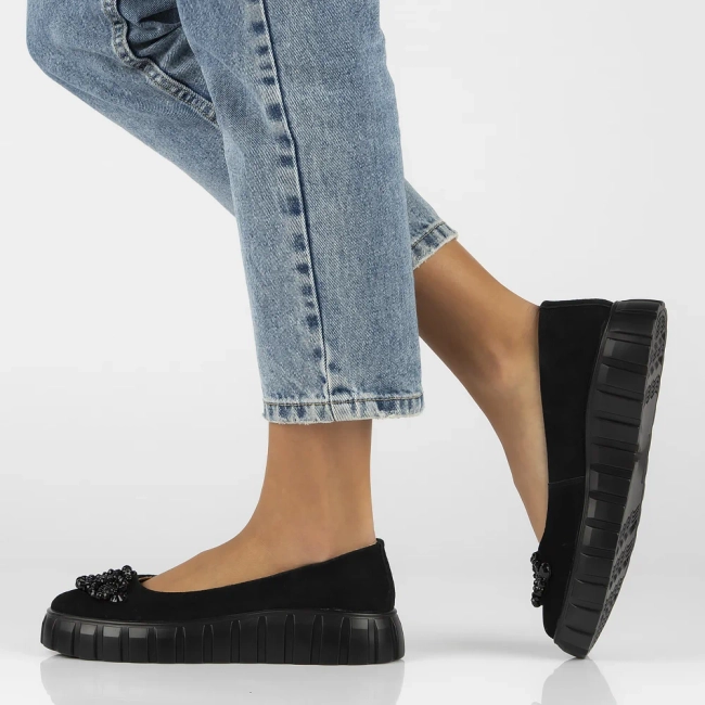 Leather shoes Filippo DP6194/24 BK black