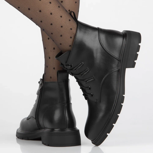 Leather ankle boots Filippo DBT6319/24 BK black