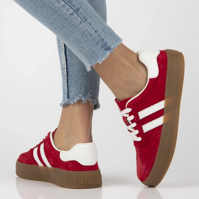 Skórzane sneakersy Filippo DP6764/25 RD czerwone