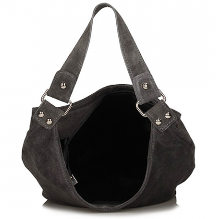Torebka Toscanio Hobo Zamszowa A284 ciemny szara