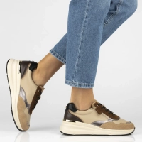 Leather sneakers Filippo DP7105/25 BE beige