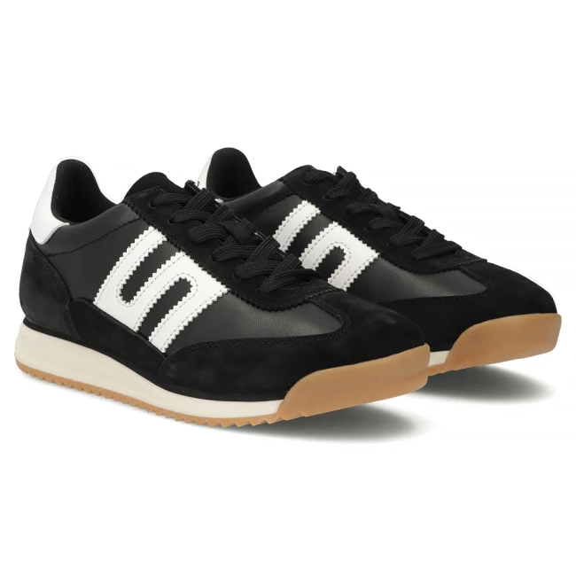 Skórzane sneakersy Filippo DP7686/26 BK czarne