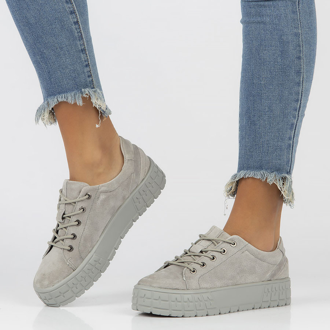 Leather shoes FILIPPO DP3527/22 GR grey