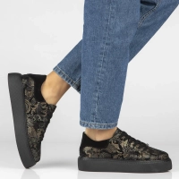 Skórzane sneakersy Filippo DP6119/26 BK MLT czarne