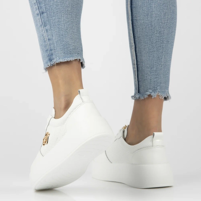 Leather sneakers Filippo DP6784/25 WH white