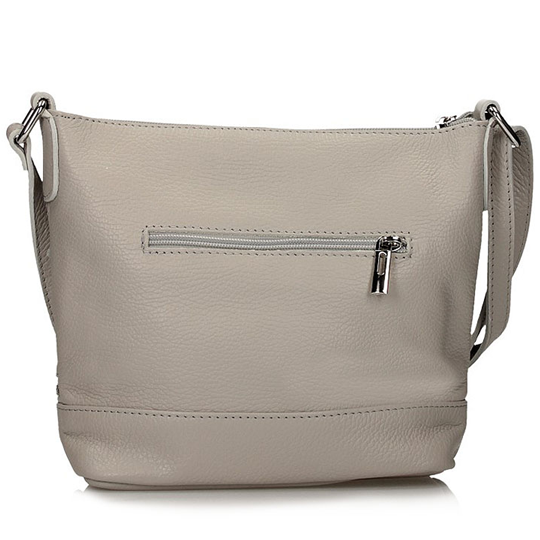 Handbag Toscanio Leather Messenger Bag C10 light grey