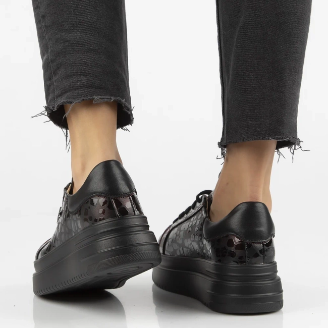 Skórzane sneakersy Filippo DP7118/25 BG bordowe