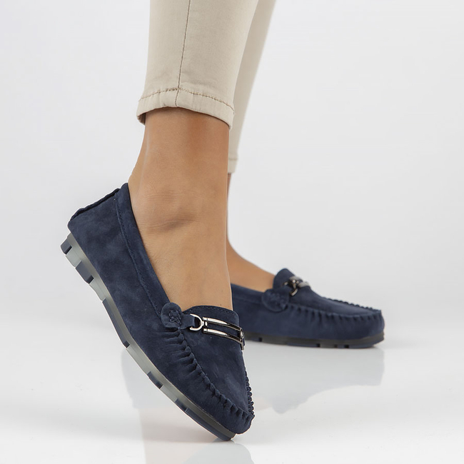 Leather loafers Filippo DP1202/22 NV navy blue