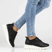 Leather sneakers Filippo DP6849/25 BK black