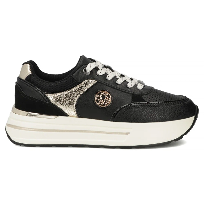 Skórzane sneakersy Filippo DP7773/26 BK czarne