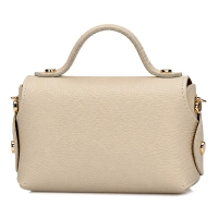 Beige leather handbag Toscanio G68