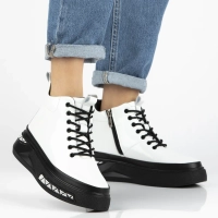 Leather ankle boots Filippo DBT7276/25 WH white