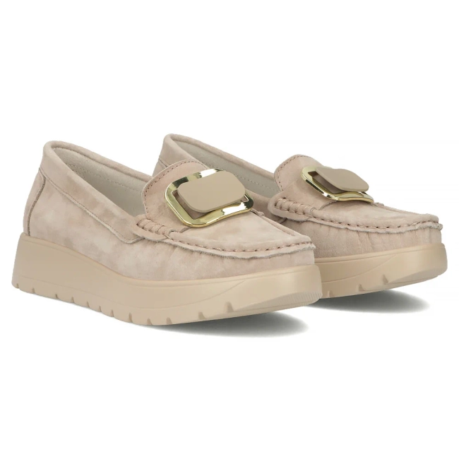 Leather loafers Filippo DP7056/25 BE beige