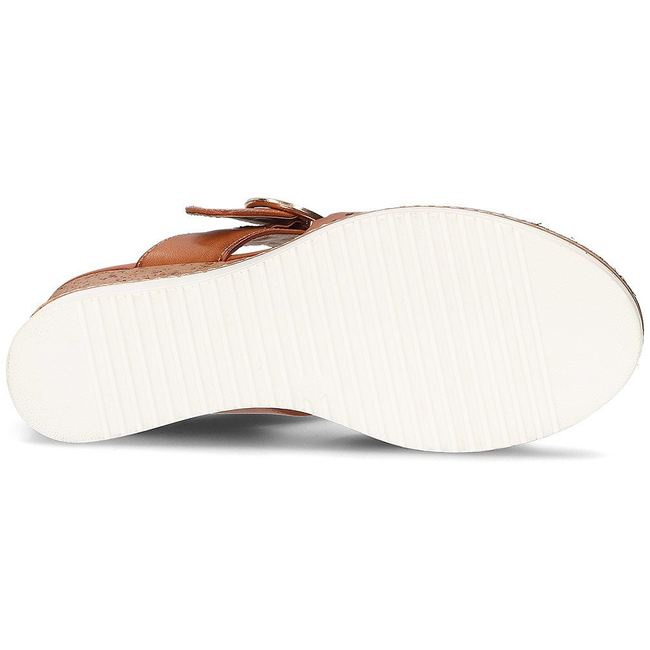 Wedge sandals Filippo DS2077/21 BR brown