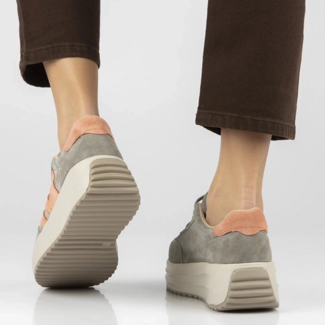 Skórzane sneakersy Filippo DP7516/26 KH OR khaki