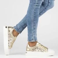 Leather sneakers Filippo DP7060/25 GO gold