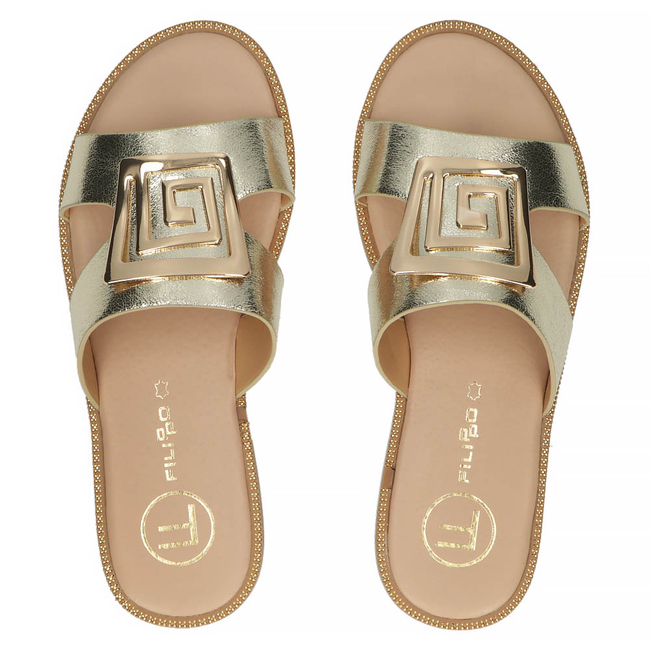 Klapki Filippo DK3703/23 GO złote