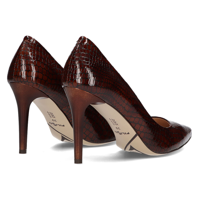 Leather pumps Filippo 1555 Brown