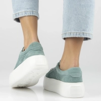 Leather sneakers Filippo DP7520/26 GE green