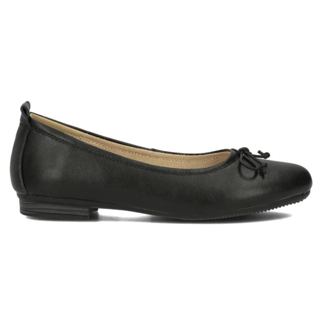 Skórzane baleriny Filippo DP6249/24 BK czarne