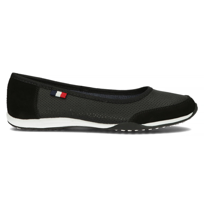 Skórzane baleriny Filippo DP142/22 BK czarne