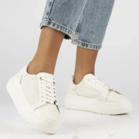 Leather sneakers Filippo DP6731/25 WH white