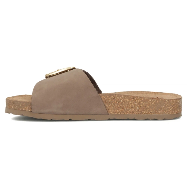 Leather flip-flops Yokono JERBA-114 NOBUCK TABACO brown