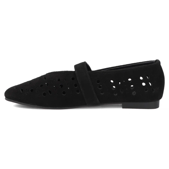 Skórzane baleriny Filippo DP7875/26 BK czarne