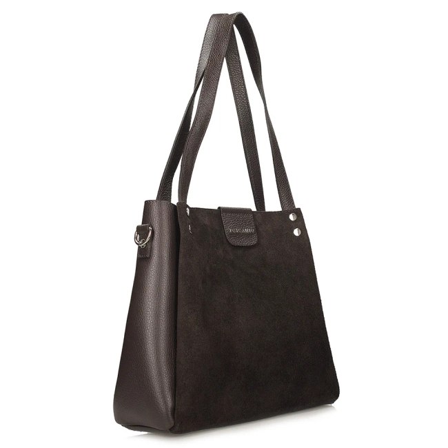 Leather handbag Toscanio G123 brown