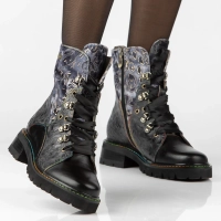 Leather ankle boots Laura Vita kouleo 16 blue