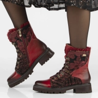 Leather ankle boots Laura Vita kouleo16 red