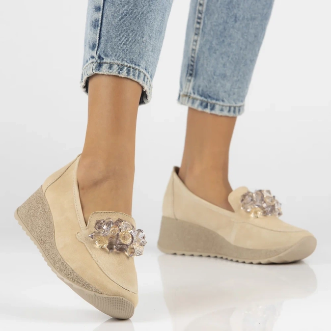 Leather shoes Filippo DP4563/24 BE beige