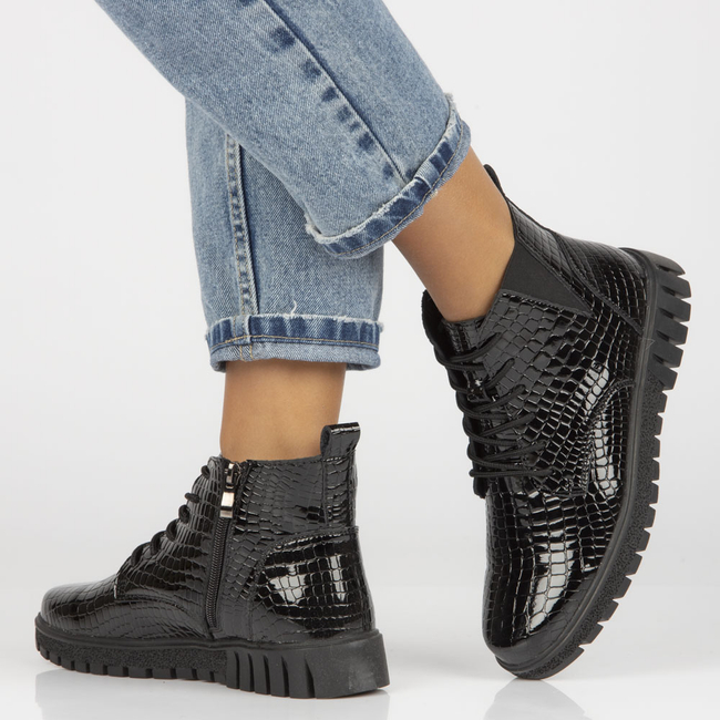 Leather ankle boots Filippo DBT3946/22 BK black