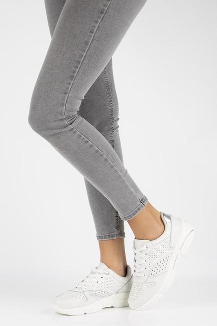 Leather Sneakers Filippo DP2156/21 WH white