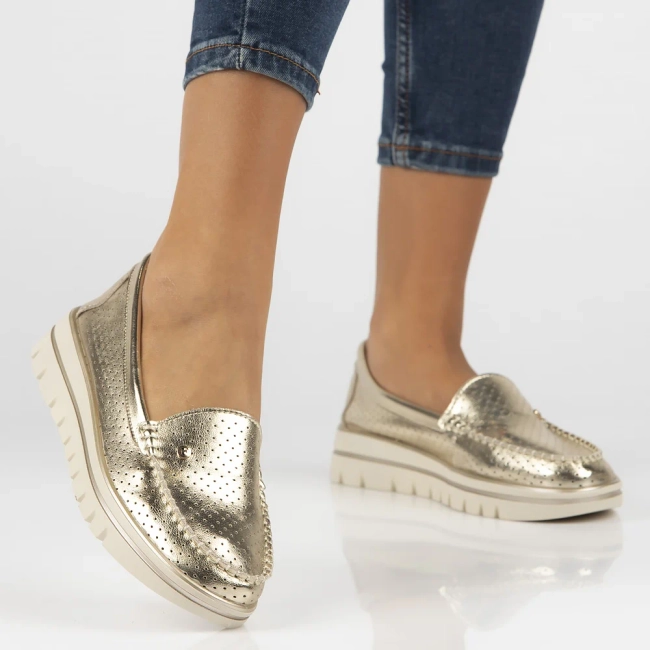 Leather loafers Filippo DP7006/25 GO gold