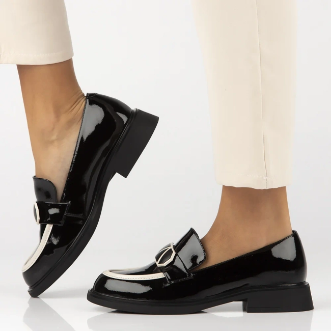 Leather lords Filippo DP6928/25 BK WH black