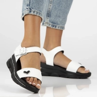 Leather sandals Filippo DS6978/25 WH white