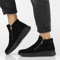 Leather ankle boots DBT6345/24 BK SU black