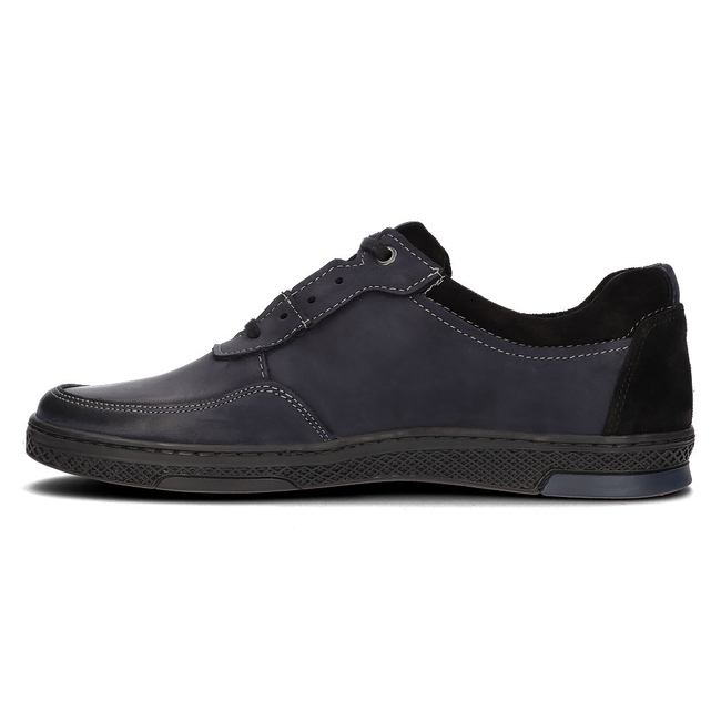 Leather shoes Filippo 918 navy blue