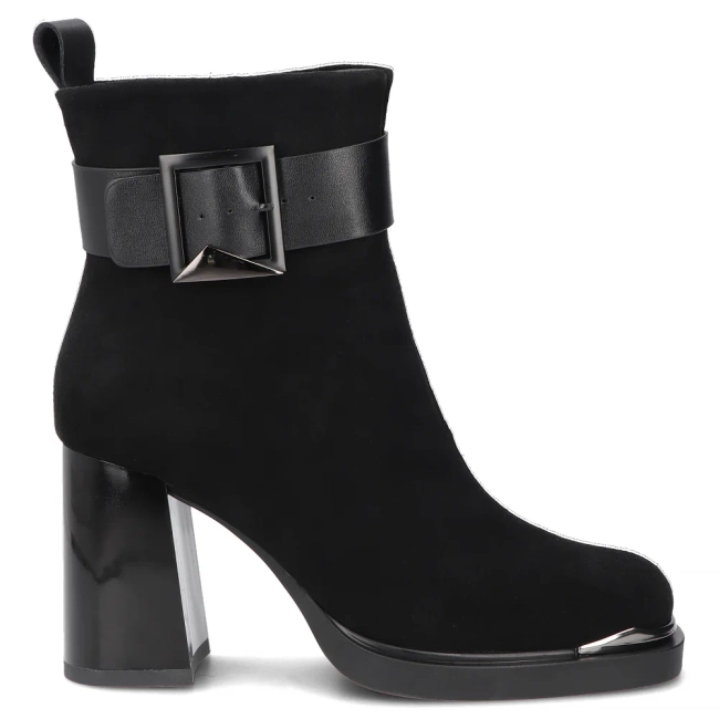 Leather ankle boots Filippo DBT8014/26 BK SU black