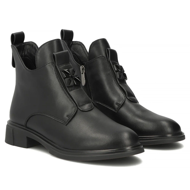 Leather ankle boots Filippo DBT8135/26 BK black