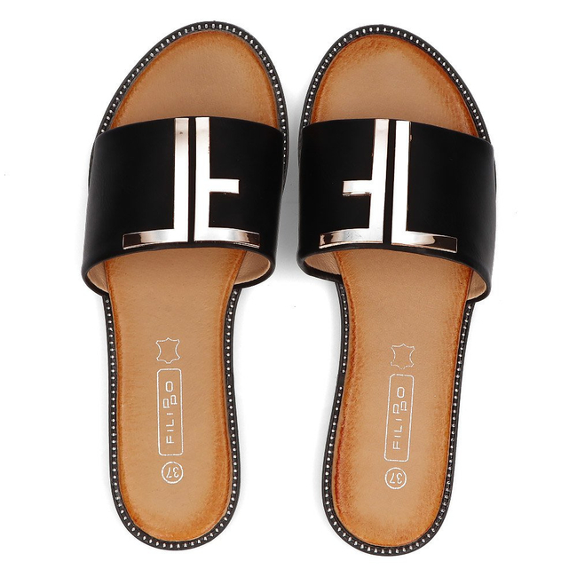 Slippers Filippo DK2103/21 BK black