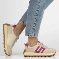 Leather sneakers Filippo DP6743/25 BE FH beige pink