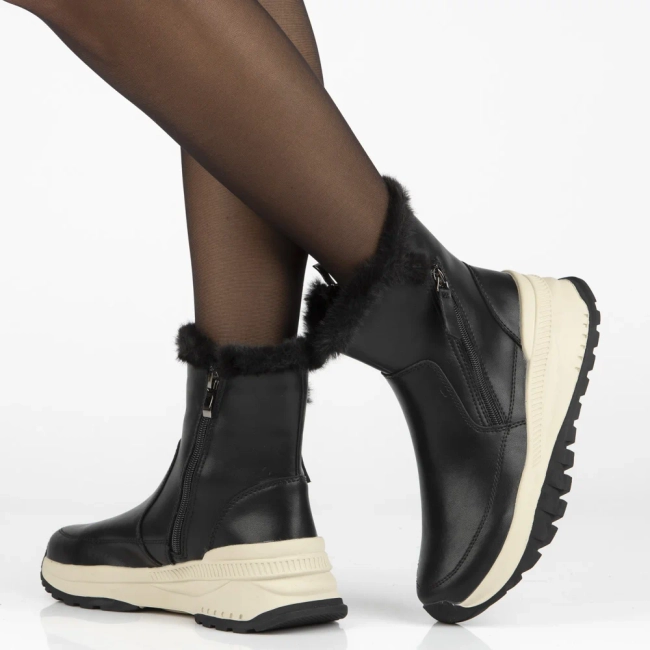 Leather ankle boots Filippo DBT7157/25 BK black