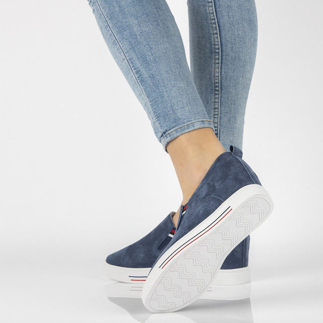 Leather shoes Filippo DP1356/20 NV navy blue