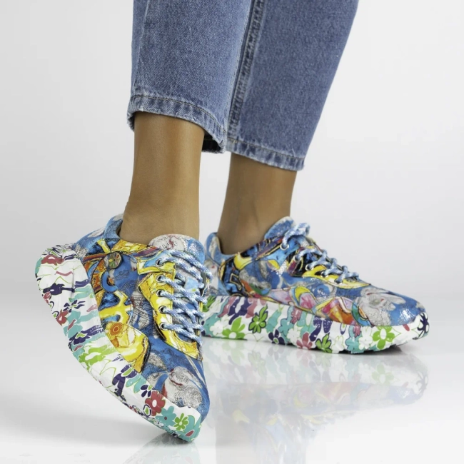 Skórzane sneakersy Laura Vita sofiao 01 niebieskie