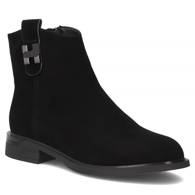 Skórzane botki Filippo DBT7379/25 BK czarne