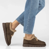 Skórzane półbuty Filippo DP8181/26 KH khaki